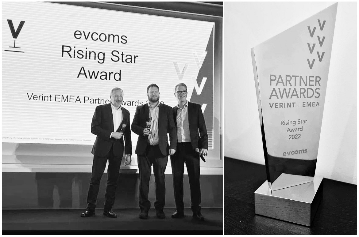 evcoms Win Verint Rising Star Award
