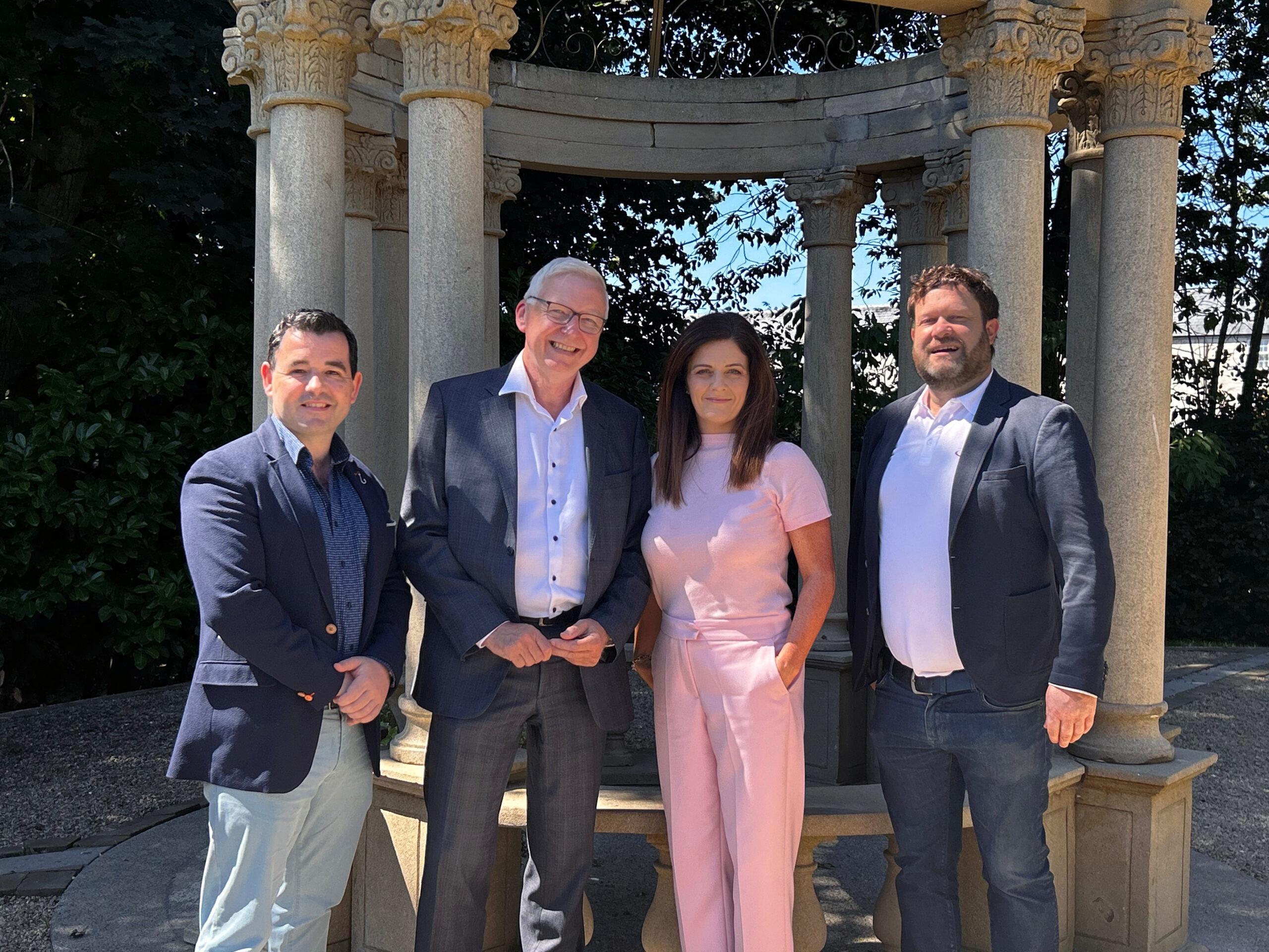 L-R: Eamon Moore - Executive Chairman, Hikari; Declan Huges - CEO, Hikari; Denise Bray - CCO, Hikari; Mark Evans - CEO, evcoms